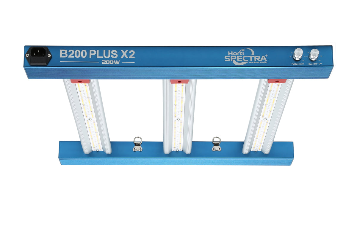 HortiSpectra B200 Plus X2 200W LED Pflanzenlampe – Dual Channel