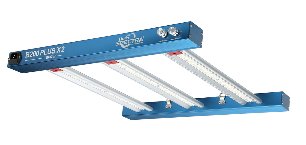 HortiSpectra B200 Plus X2 200W LED Pflanzenlampe – Dual Channel