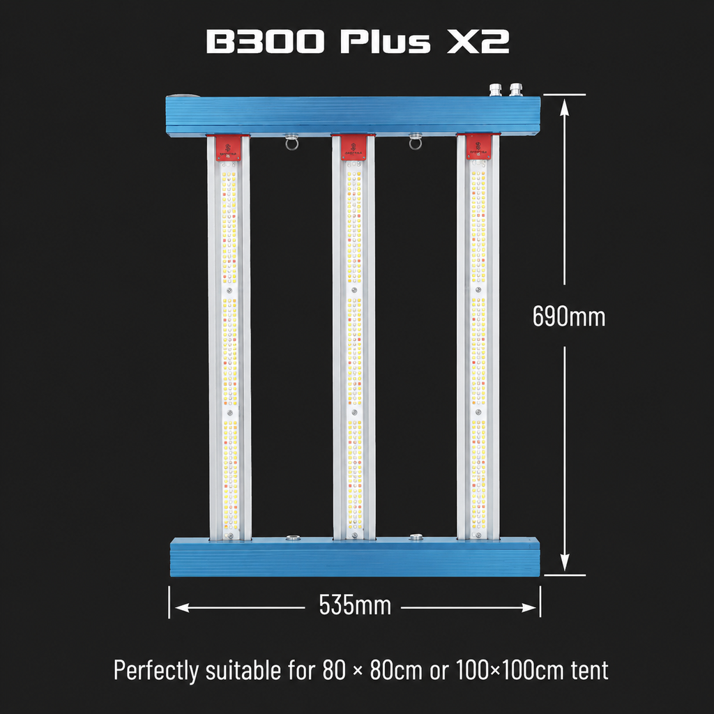 HortiSpectra B300 PLUS X2 – Professionelle 300W LED Pflanzenlampe
