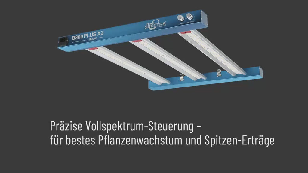 HortiSpectra B300 PLUS X2 – Professionelle 300W LED Pflanzenlampe